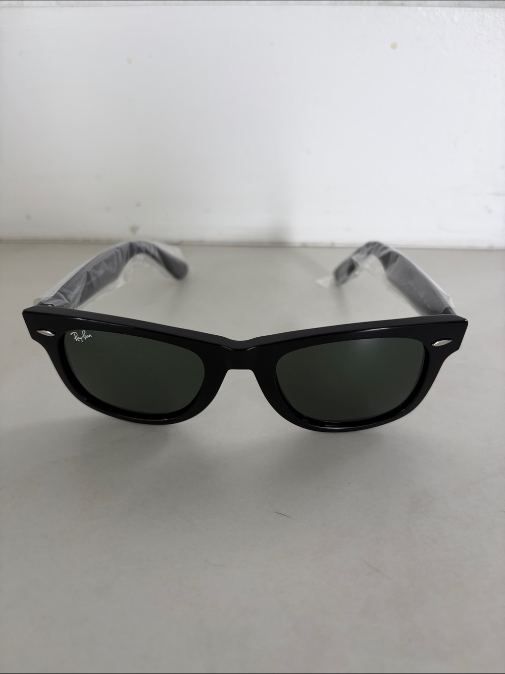 Ray-Ban Black Wayfarer RB 2140 Frame with Dark Green Lenses Sunglasses